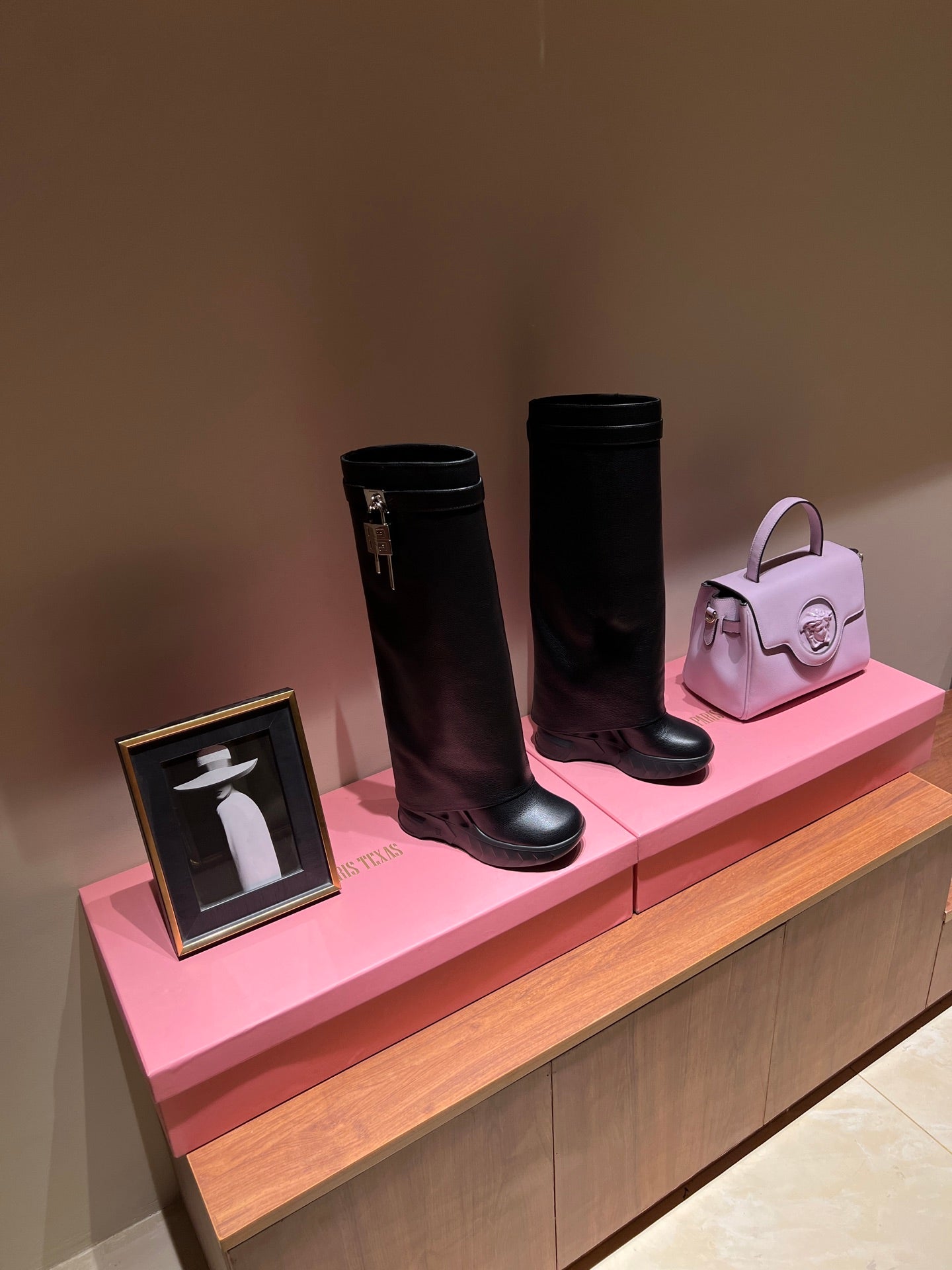 Botte haute cuir