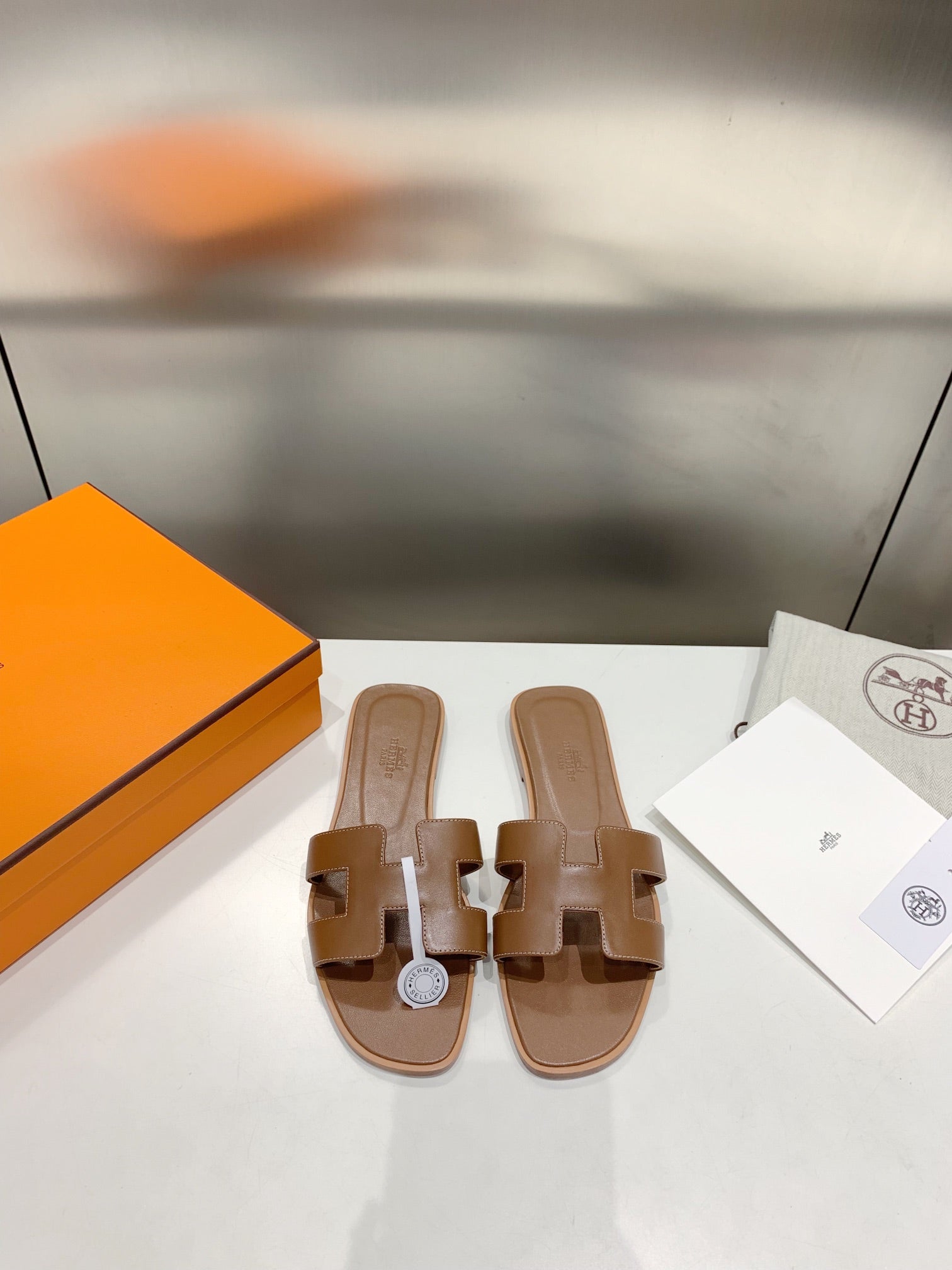 Mules plate cuir
