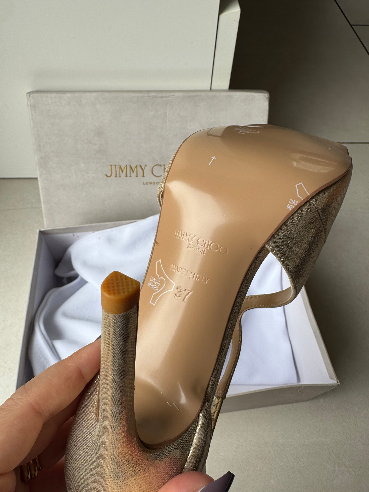 Escarpin dorée 37