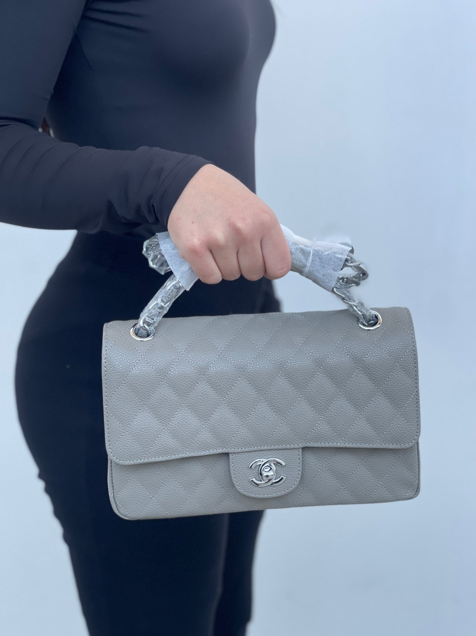 Sac matelassé gris