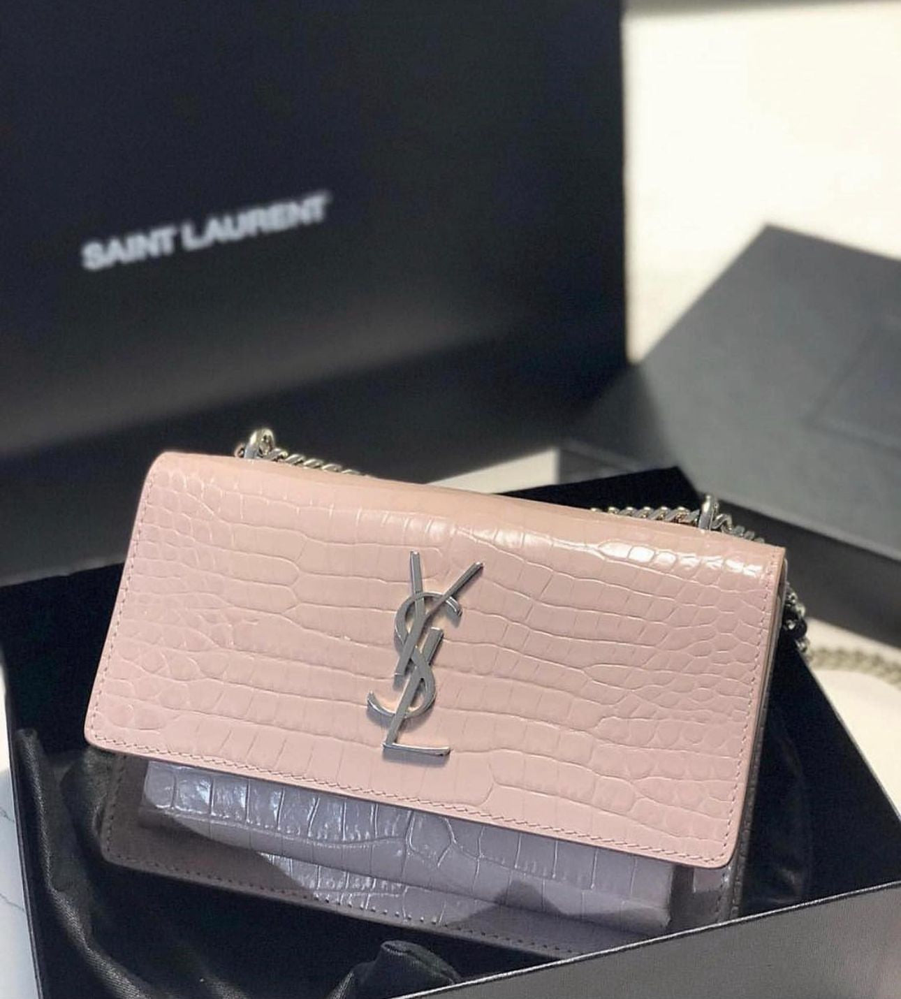 Sac croco rose