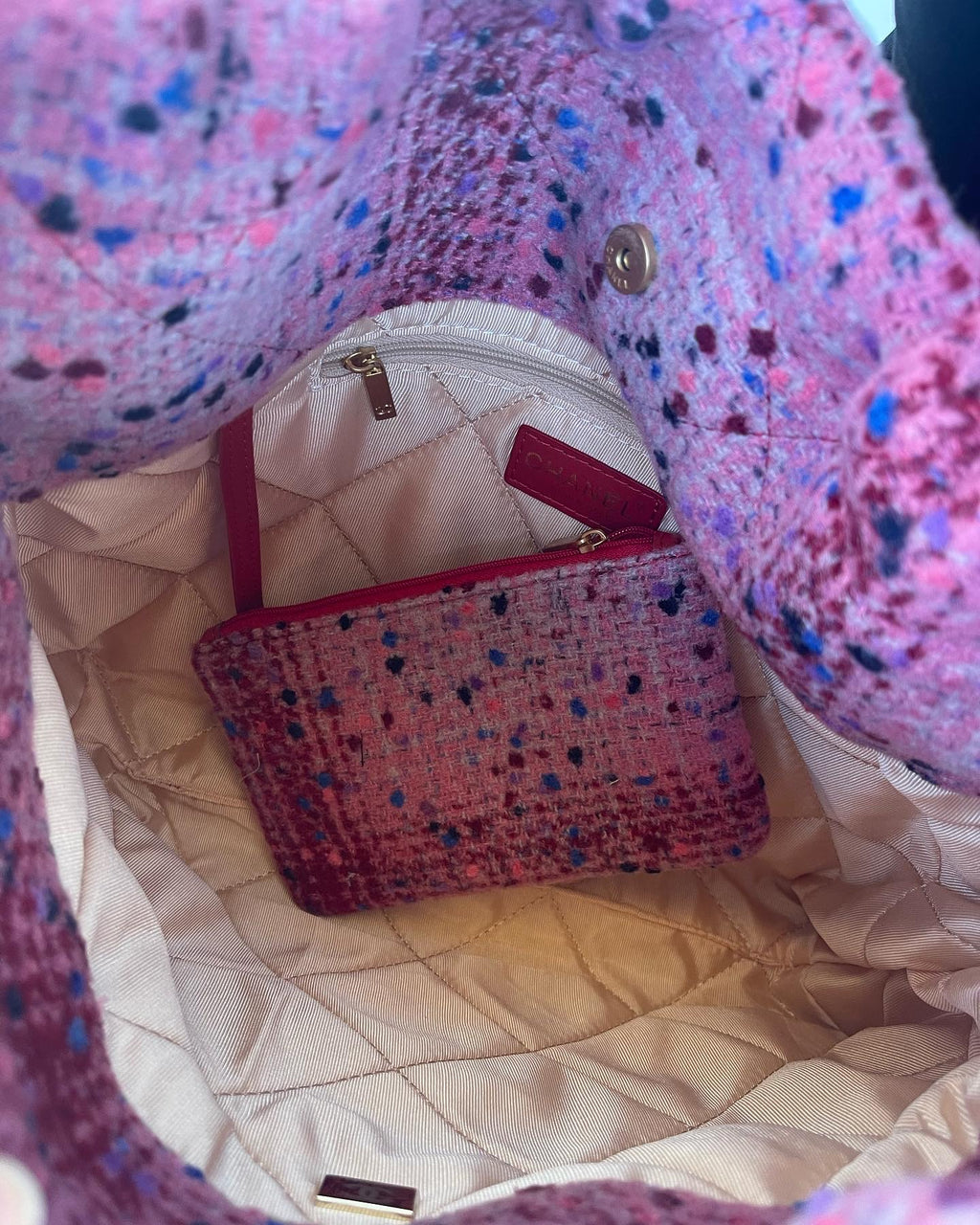 Sac tweed rose