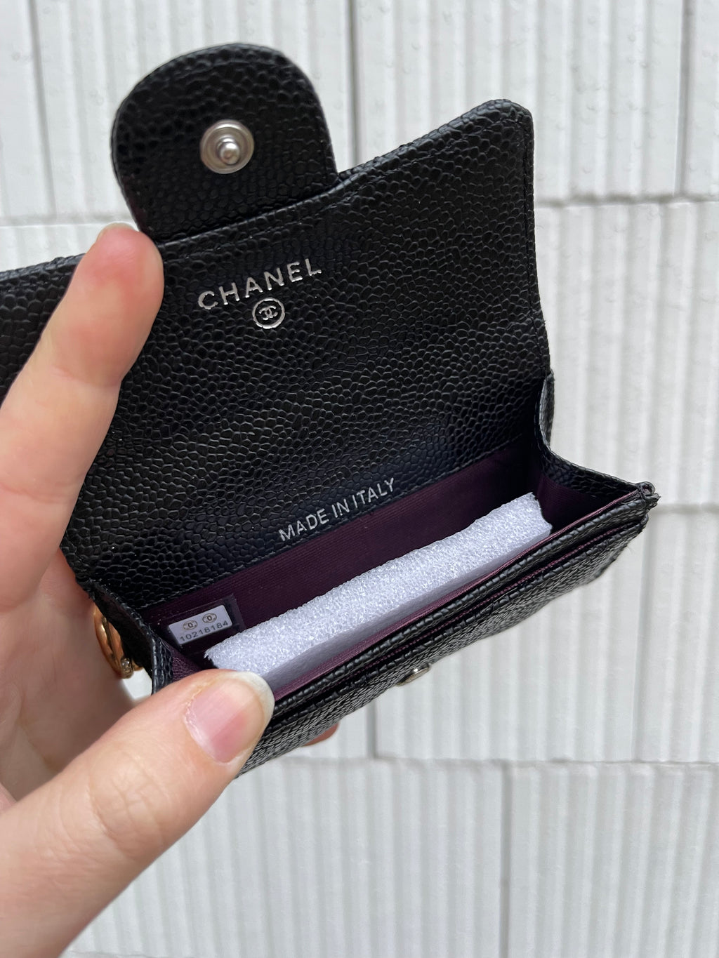 Porte monnaie cuir caviar