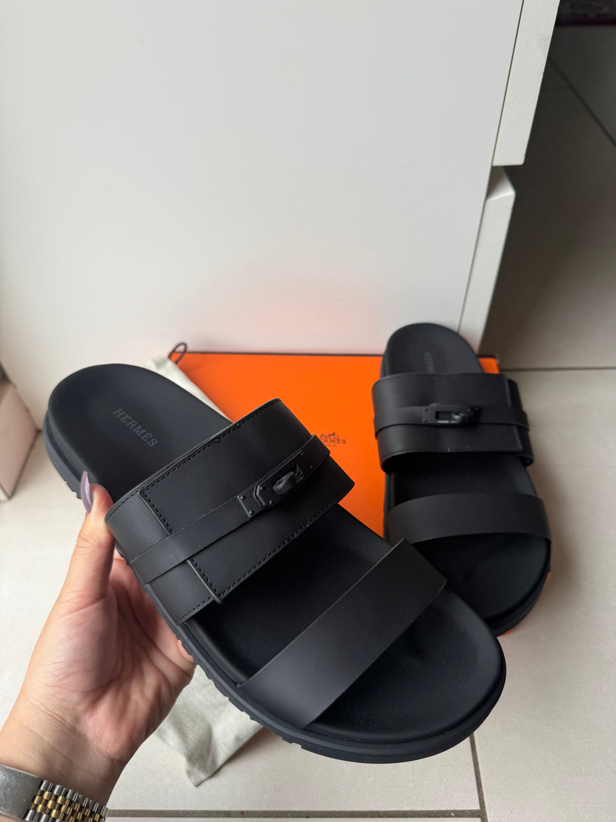 Mules homme en cuir 45