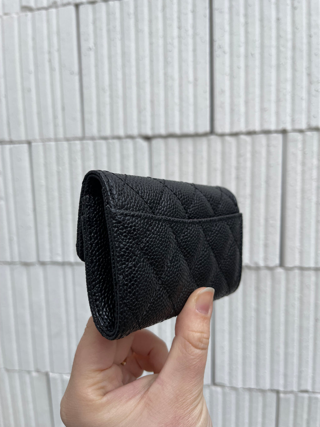 Porte monnaie cuir caviar