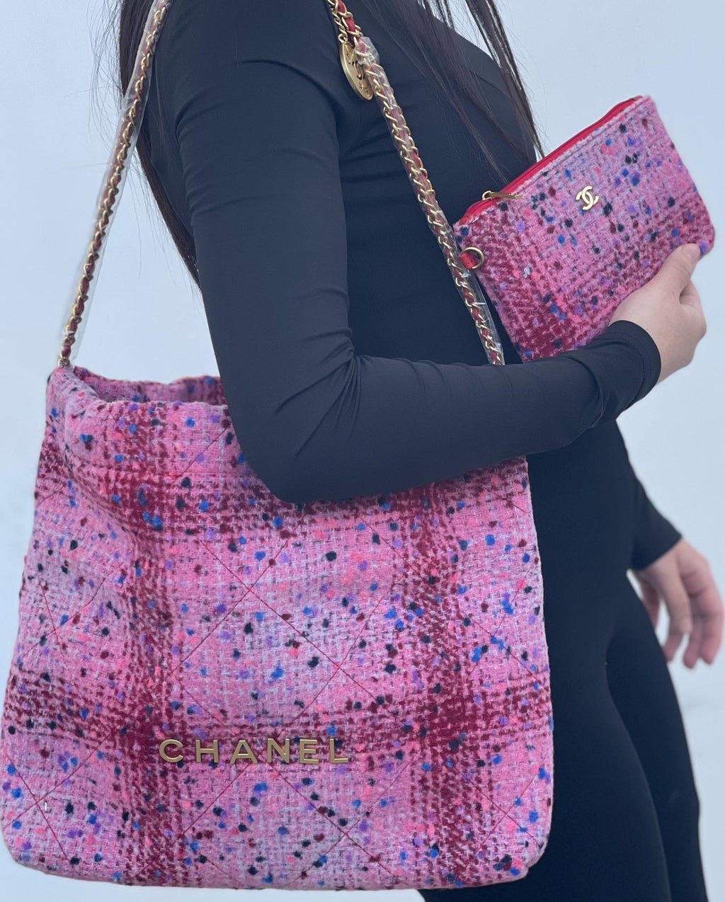 Sac tweed rose
