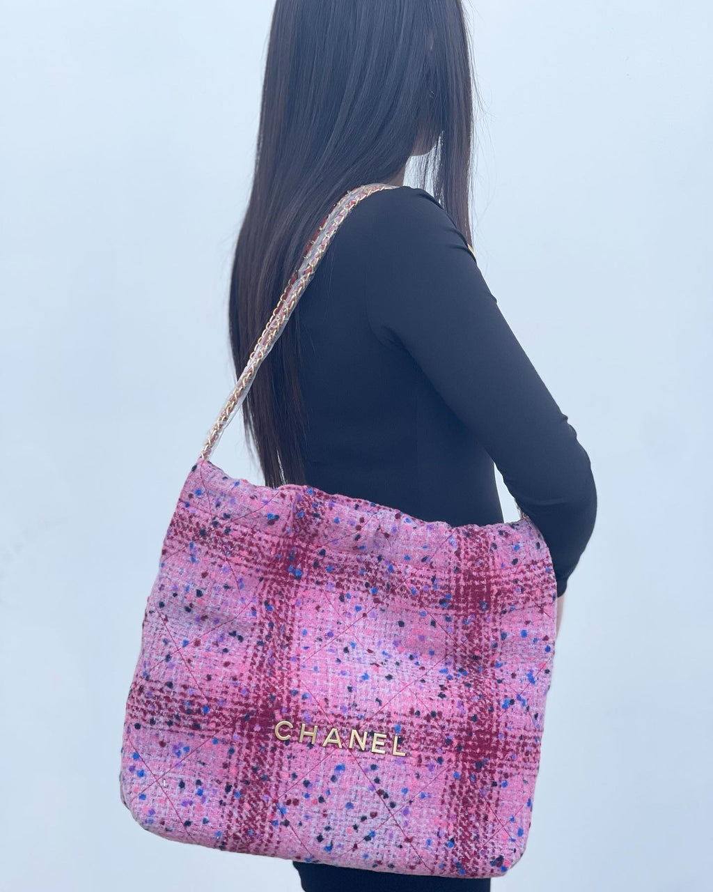 Sac tweed rose
