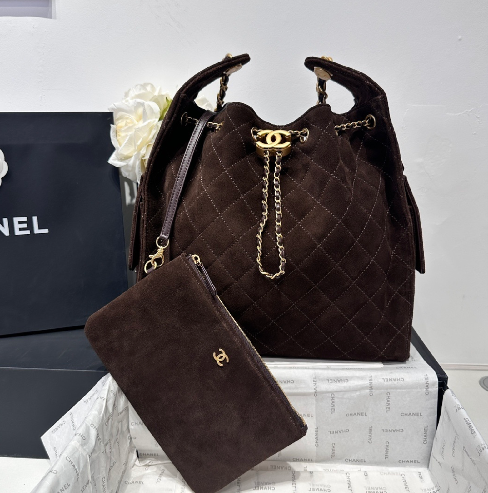 Sac à main, en velours