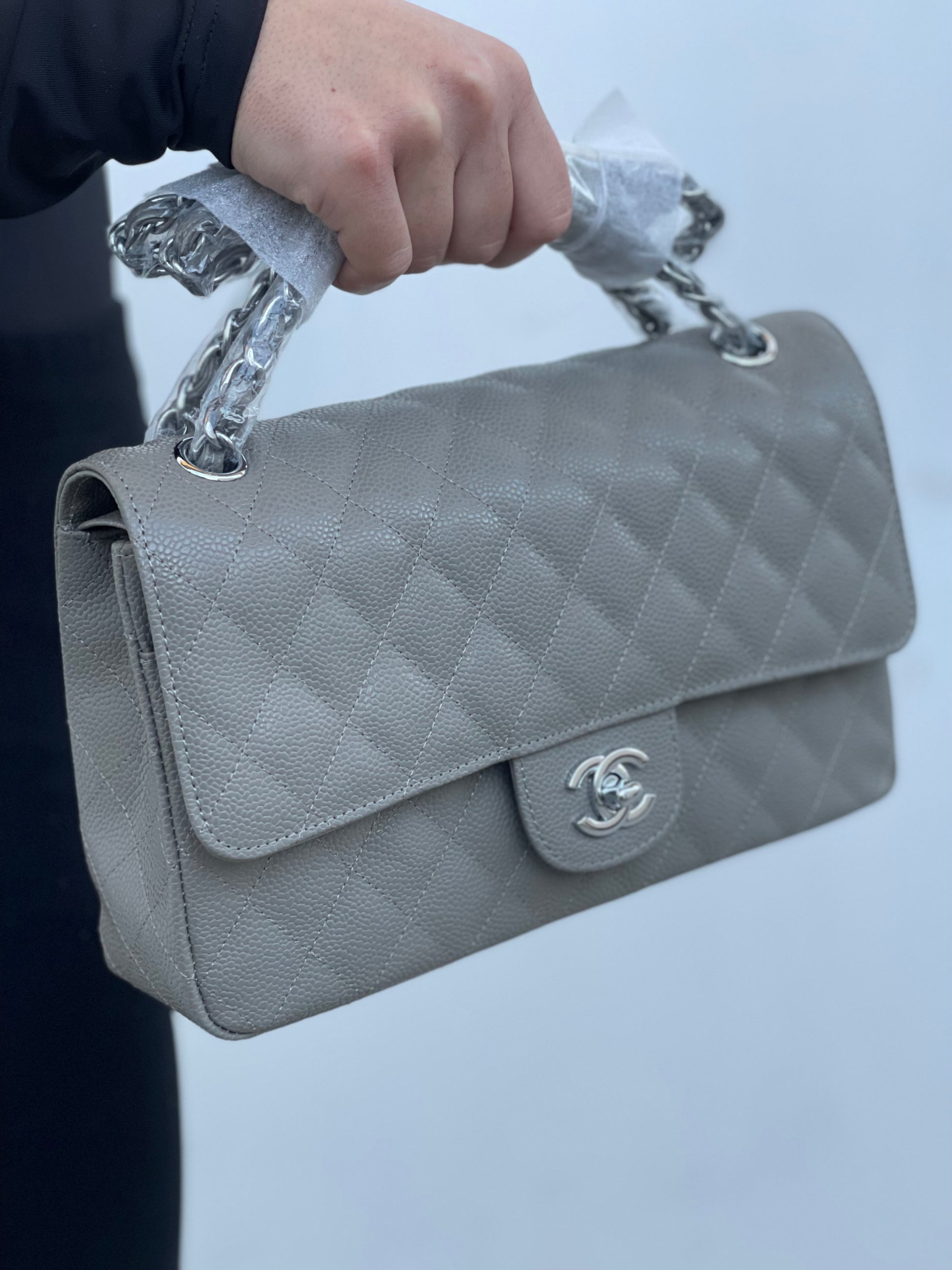Sac matelassé gris